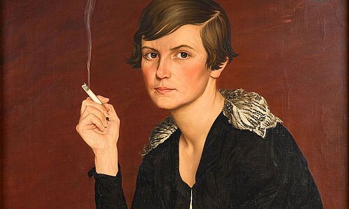 Portrait einer Frau mit Zigarette, 1926