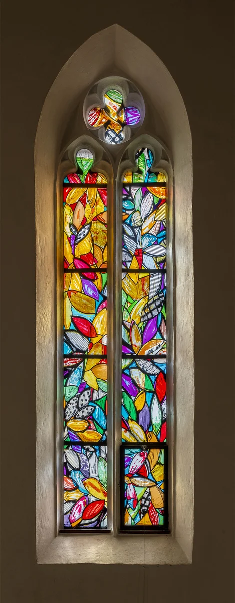 Lüpertzfenster in der Kirche St. Elisabeth Bamberg - "Was ihr für eines meiner geringsten Geschwister getan habt, das habt ihr mir getan." Mt 25,40 Lüpertzfenster in der Kirche St. Elisabeth Bamberg - "Was ihr für eines meiner geringsten Geschwister getan habt, das habt ihr mir getan." Mt 25,40