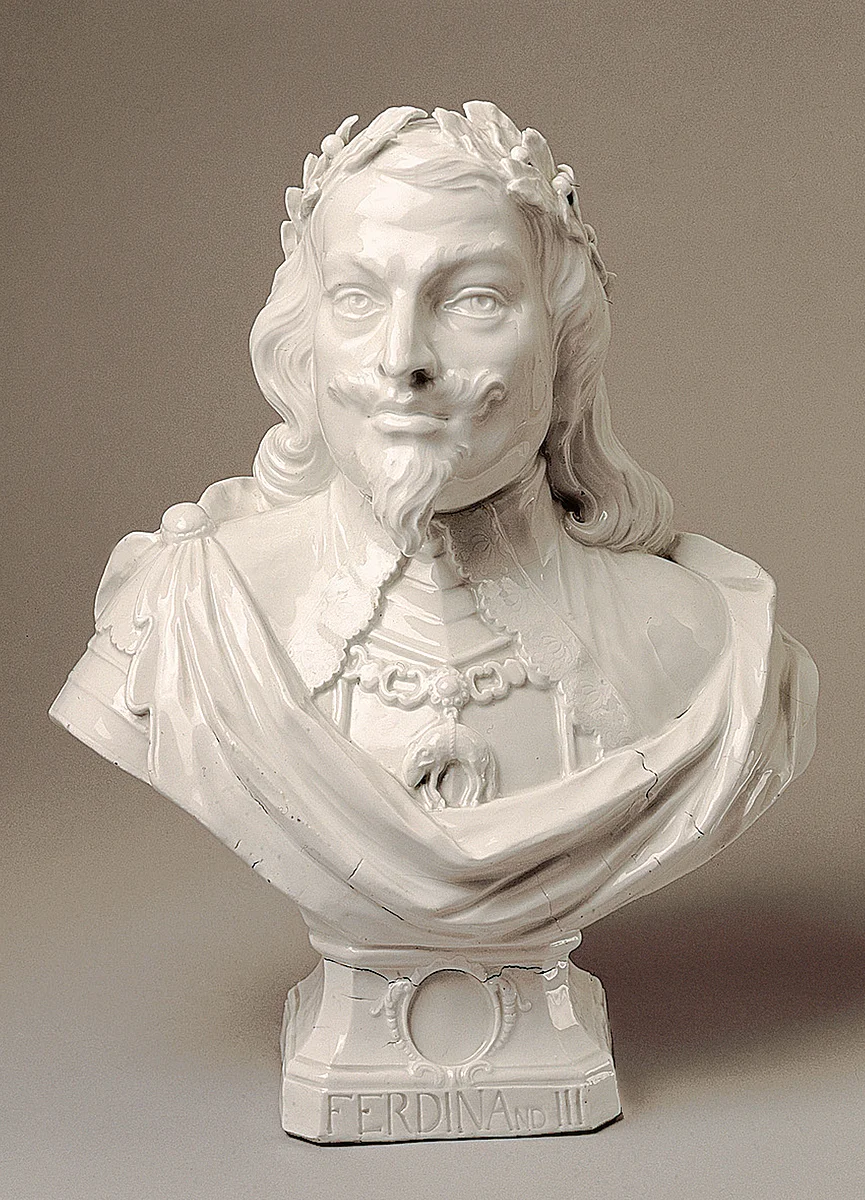 Büste Kaiser Ferdinands III. (reg. 1637-57), Meißen, 1744-47, Peter Reinicke und Johann Joachim Kaendler, Inv.Nr. L263