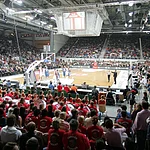 cr by sportpress 01716509584aus dem ersten Heimspiel in der umgebauten JakoArena mit Brose Baskets gg Frankfurt 24.10.2006Übersicht