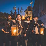 Die Bamberger Nachtwächter vor dem Alten Rathaus