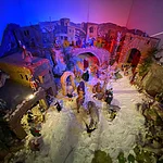 Die Szene "Flucht nach Ägypten"aus der Krippe in der Kirche St. Martin