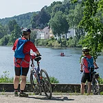 Radfahrer an der Buger Spitze