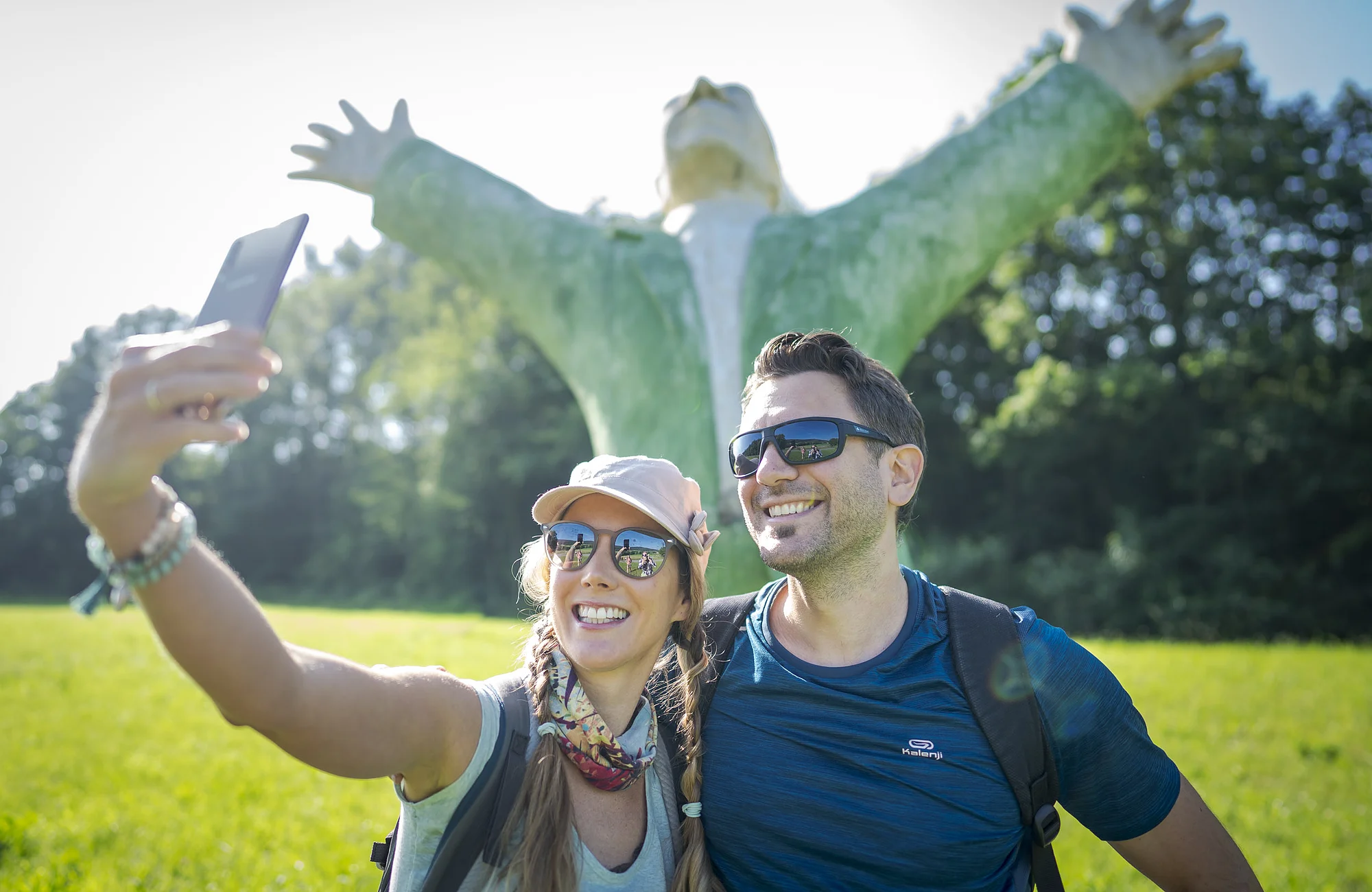 Fränkische Toskana Skulptur "Der Sieger" in Lohndorf