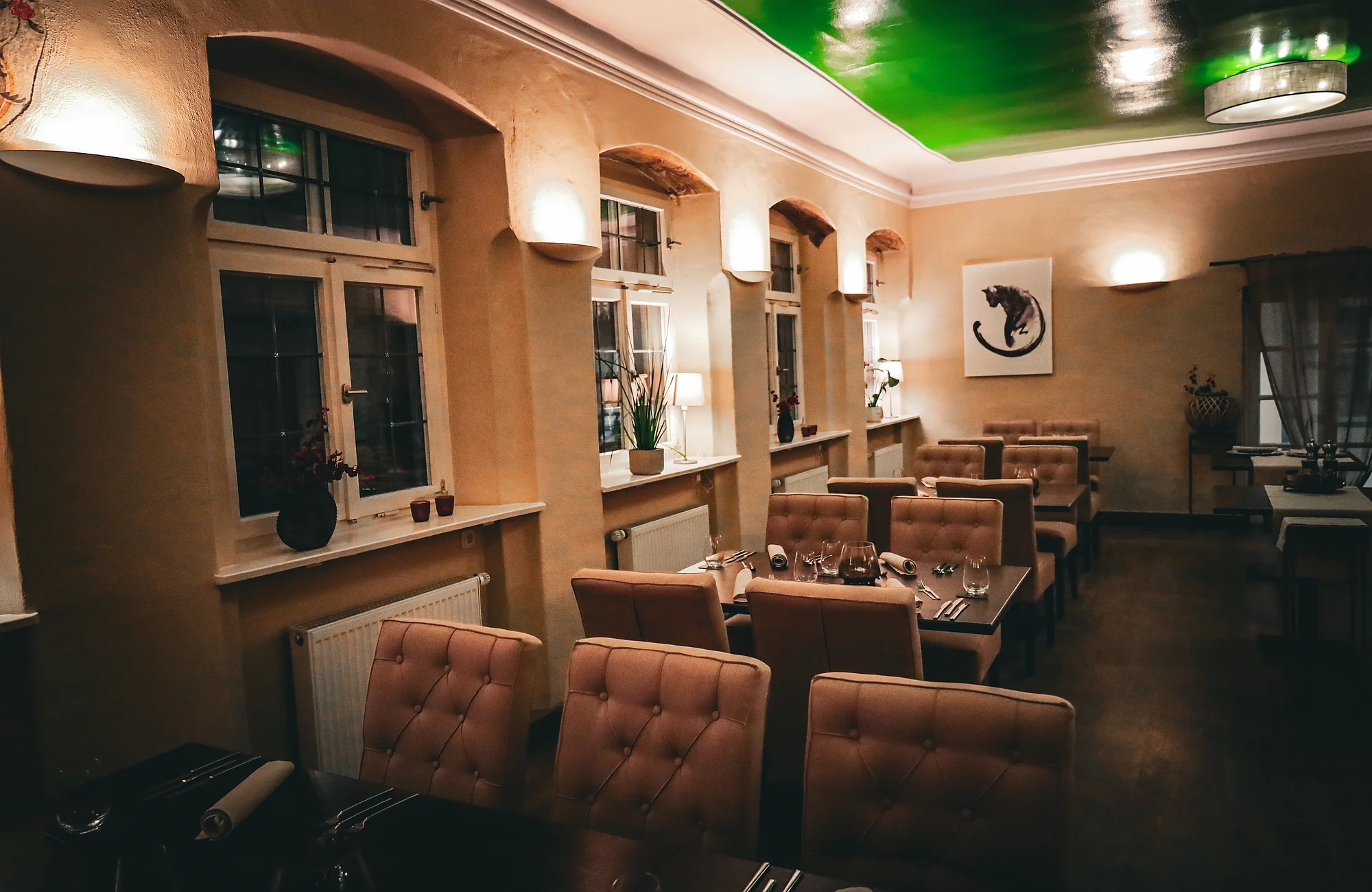 Ein Foto des Innenlebens vom Restuarant Kuro Neko in Bamberg.