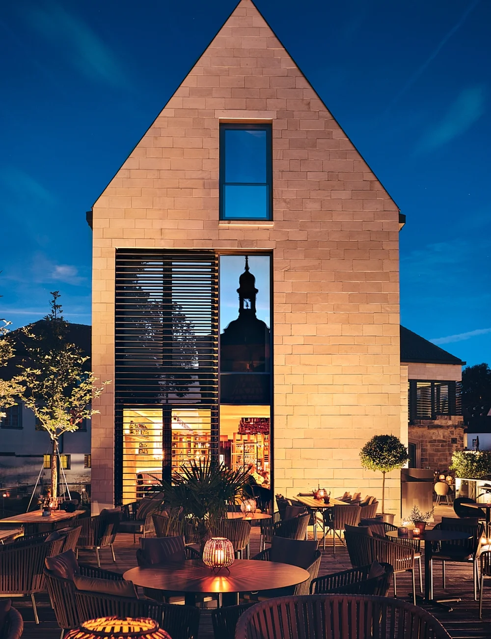 Ein Foto von der Terasse des Henrii Bamberg.