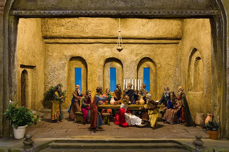 Krippe aus der Passionsausstellung der Bamberger Krippenfreunde in der Maternkapelle