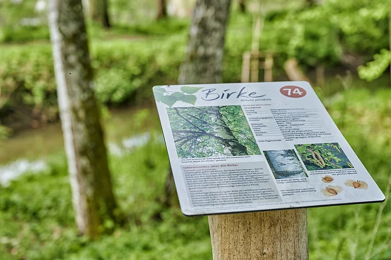 Schlosspark Trabelsdorf Foto einer Info-Tafel im Schlosspark Trabelsdorf.