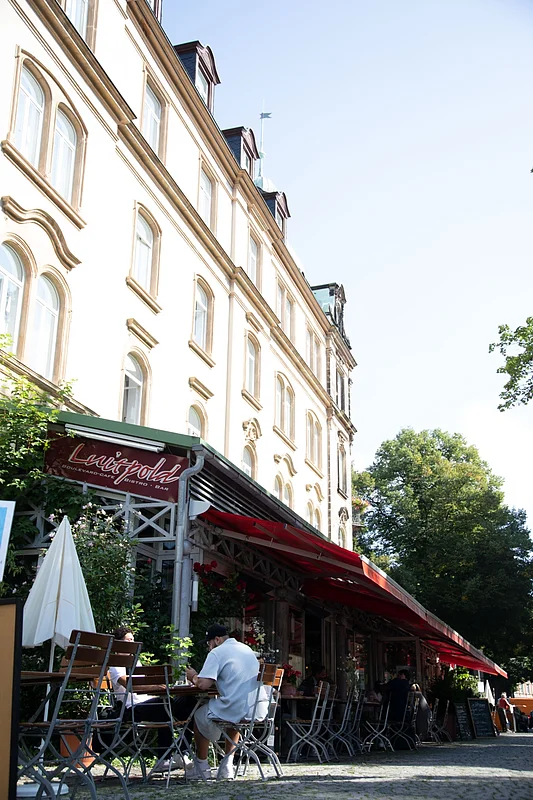 Foto des Boulevard-Cafes Luitpold in Bamberg.
