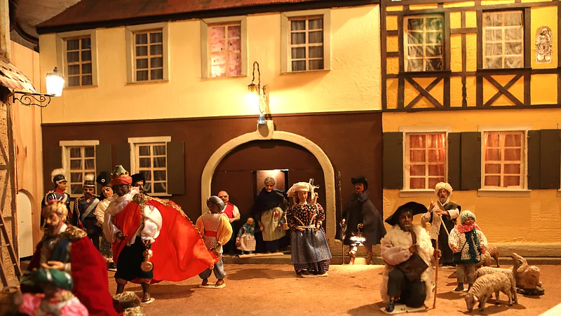 Krippe in St. Elisabeth: Gasthaus "Blaue Glocke"