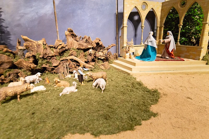 Krippe im Bamberger Dom, Szene Mariä Heimsuchung