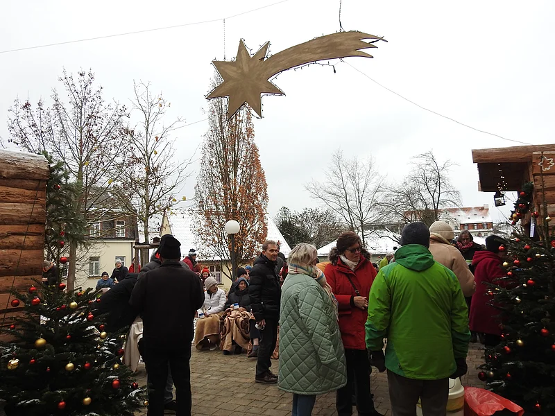 Lebendkrippe Eröffnungsveranstaltung Ansicht des Krippenfestplatzes