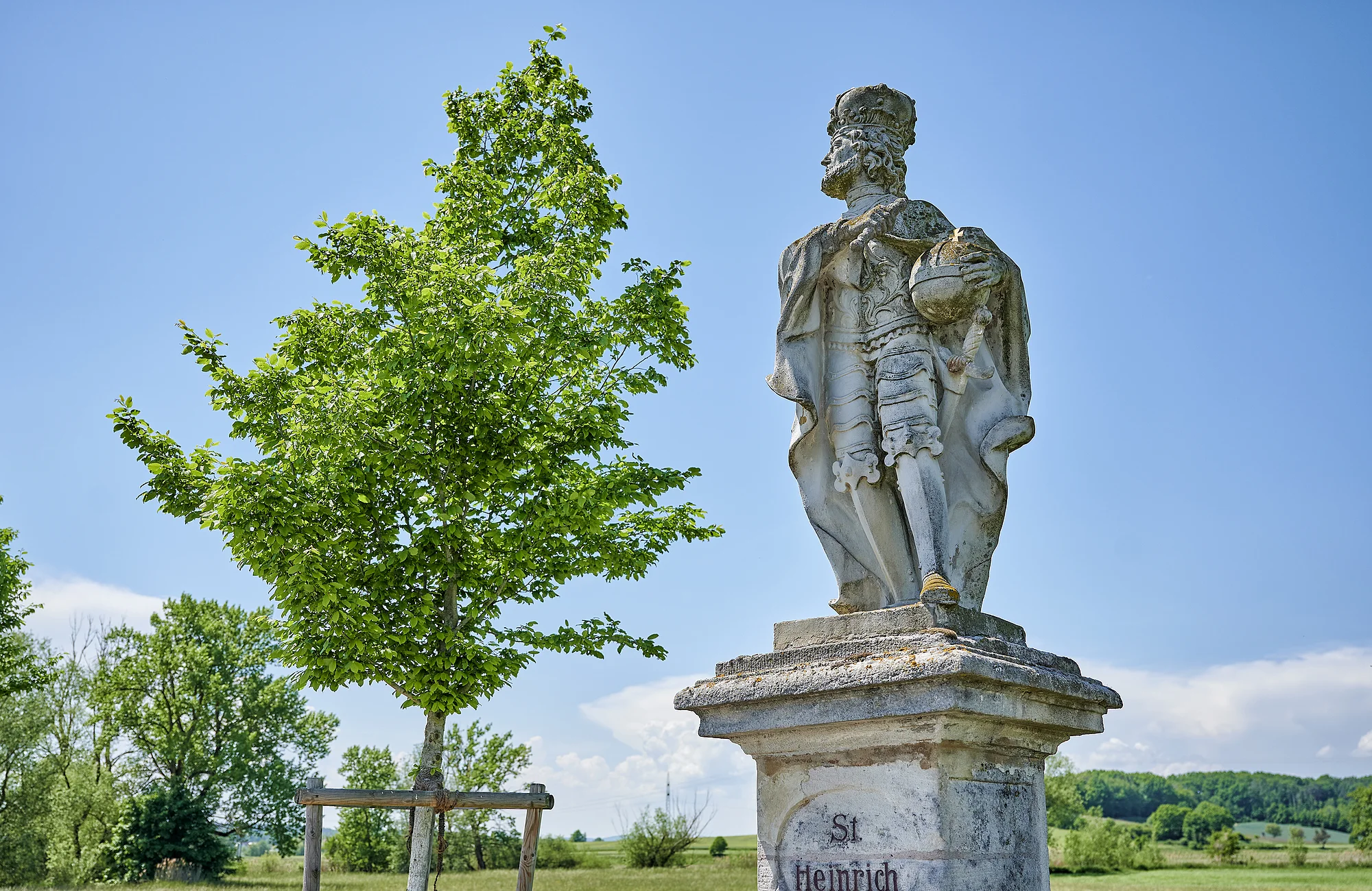 Ein Heiliger bei Grasmannsdorf Eine der Heiligenfiguren auf der Brücke bei Grasmannsdorf
