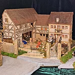 Fränkische Dorfkrippe - zu sehen im Krippenmuseum Hirschaid im Bamberger Land.