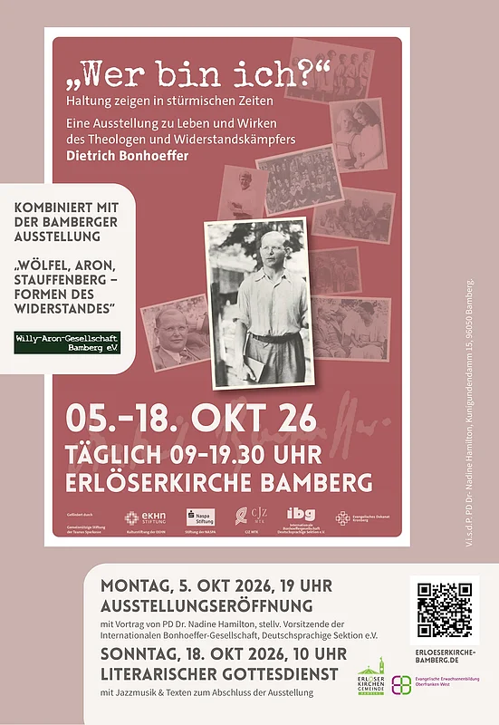 Ausstellungen zu Dietrich Bonhoeffer und zum Widerstand gegen den Nationalsozialismus in Bamberg